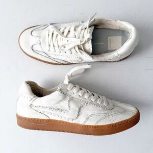 Dolce Vita Notice Stitch White Ivory Calf Hair Sneakers Shoes